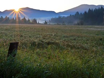 Moment of Sunrise on Adironack Field