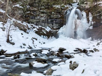 Plattekill Falls and Creek in Winter