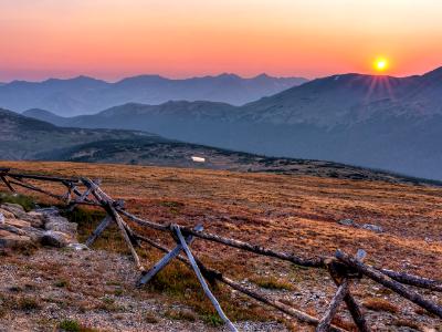 Gore Range Overlook Smoky Sunset