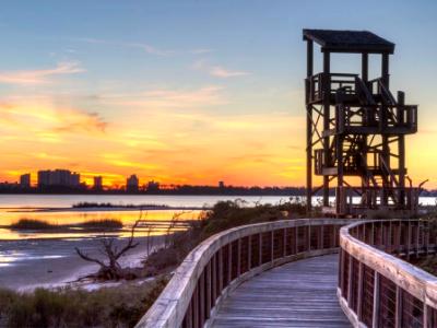 Big Lagoon Observation Tower Sunset