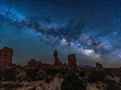 Balanced Rock Wide Angle Nightscape