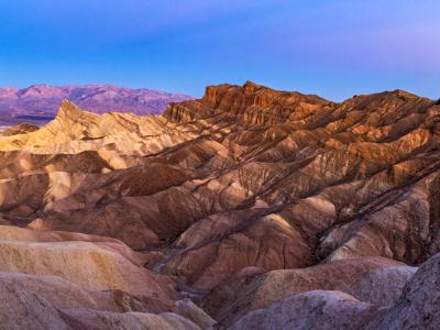 Gower Gulch and Manly Beacon Blue Hour Panorama