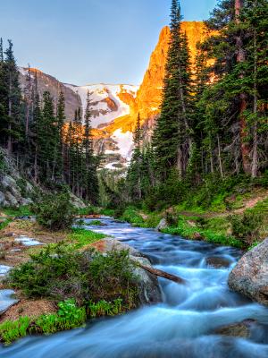 Fern Creek and Notchtop Mountain Sunrise