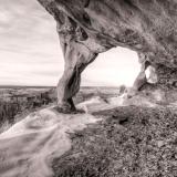 Aztec Butte Alcove Grainery B&W