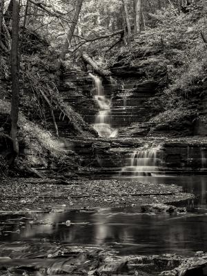 Excelsior Glen Upper Falls BLack & White Excelsior Glen Upper Falls BLack & White