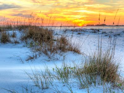 Sunset Over Fort Pickens Dunes