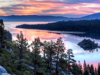 Emerald Bay Sunrise Panorama (Click for full width)