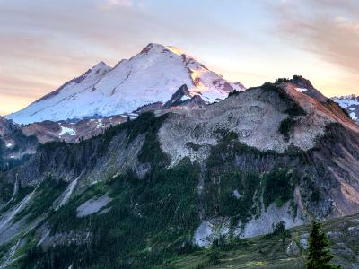 Mt. Baker Sunset Panorama (Click for full width)