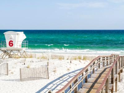 Pensacola Beach White Sands and blue-green waters