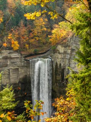 Taughannock Falls Autumn Vignette