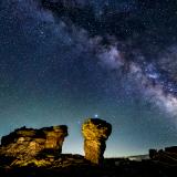 Milky Way over Trail Ridge Mushroom Rocks