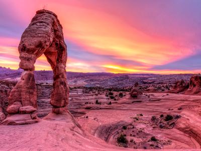 Delicate Arch Vibrant Sunset Delicate Arch Vibrant Sunset