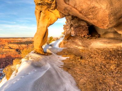 Aztec Butte Snowy Alcove