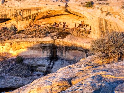 First Light on Butler Wash Ruins