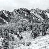 Pre-Dawn South Flatirons WIde Panorama (Click for full width)