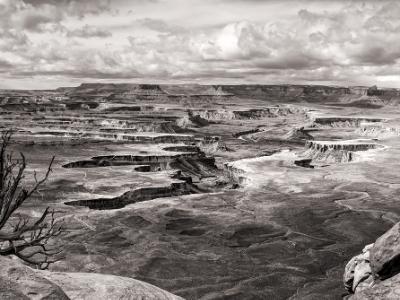 Green River Overlook Black & White Panorama