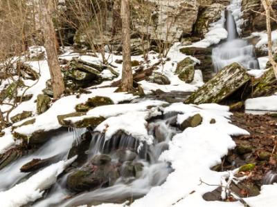 Partially Frozen Bushnellsville Falls