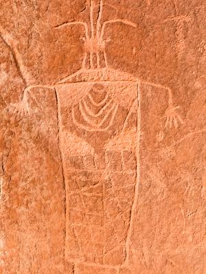 Layers of Petroglyphs on the Escalante River