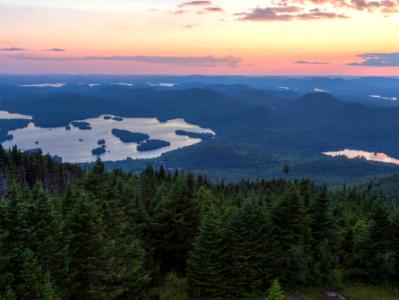 Blue Mountain Lake and Minnow Pond Sunset