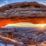 Mesa Arch Winter Sunrise Panorama