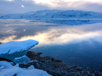 Icy Blue Lagoon Twilight