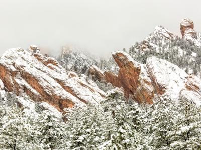 The Maiden and Devils Thumb in the Snowy Mists