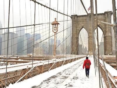 Brooklyn Bridge Red Jacket