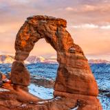 Delicate Arch Winter Sunset