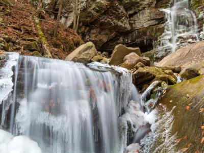 Icy Buttermilk Falls in Peekamoose Gorge