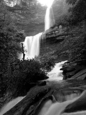 Silky Kaaterskill Falls (B&W)