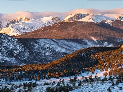 Continental Divide and Moraine Park Panorama (Click for full width)