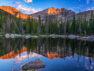 Ypsilon & Chiquita Reflected in Chipmunk Lake