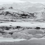 Iceland Winter Wonderland Black and White