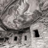 Fallen Roof Ruin Black & White