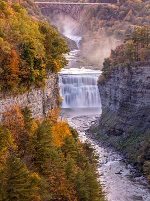 Middle Falls and Genesee RIver Dusk