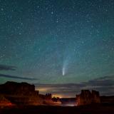 Neowise Comet and Courhouse Towers