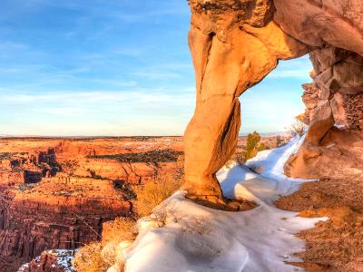 Aztec Butte Alcove and Canyon Panorama (Click for full width)