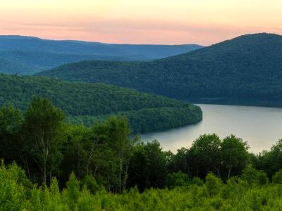 Catskills Soft Reservoir Sunset