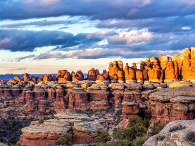 Moody Elephant Canyon Needles Sunset (Click for full width) Moody Elephant Canyon Needles Sunset (Click for full width)
