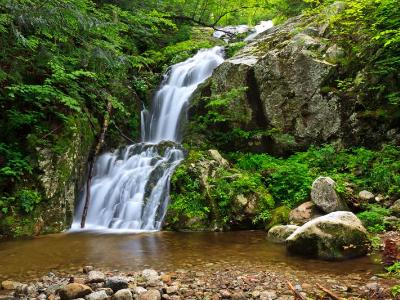 Wedge Brook Waterfall and Rocky Pool