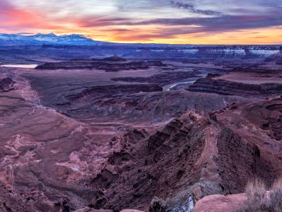 Dead Horse Point Blue Hour Overlook Panorama
