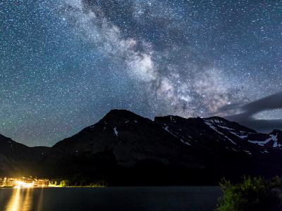 Milky Way over Many Glacier Hotel