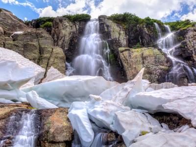 Timberline Falls and Summer Snow 