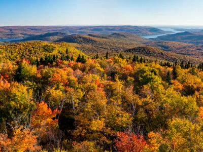 West Mountain and Sacandaga Lake Panorama (click for full width)