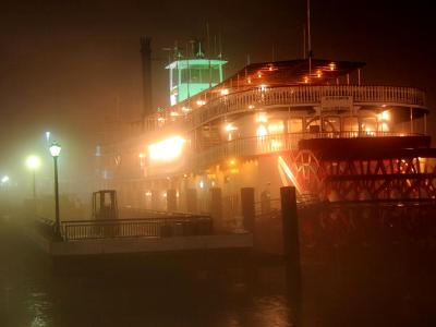 Riverboat Natchez in Fog