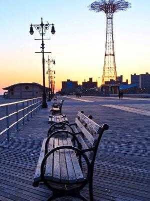 Coney Island Boardwalk Benches