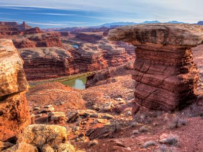 White Rim Hoodoo and Colorado River