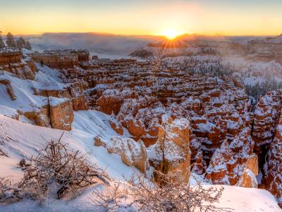 Winter Sunrise over Bryce Canyon Silent City