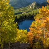 Yellow and Orange Aspens Above Bear Lake