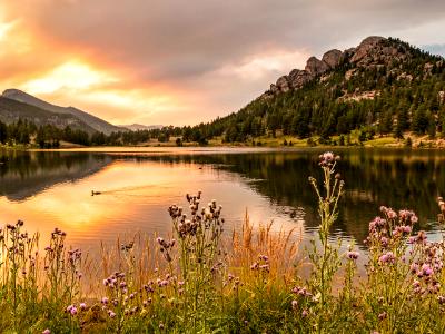 Lily Lake Fiery Sunset